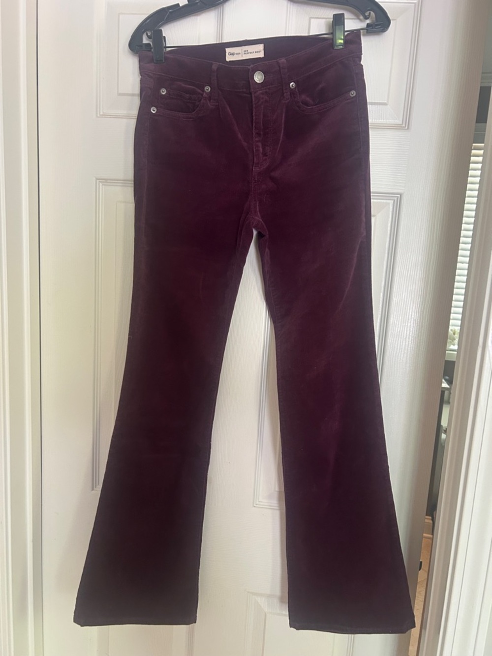GAP women’s purple corduroy flare boot cut jeans